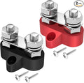 Joinfworld Bus Bar 12V 250A Power Distribution Block Dual 5/16"(M8) Studs 12 Volt Terminal Block Battery Busbar Junction Block for Auto Car Marine Boat - Positive&Negative