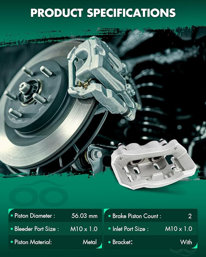 SCITOO 18-B4890 18-B4891 Disc Brake Calipers Assembly with Bracket Fit For Dodge Ram 1500 2006-2008,For Dodge Ram 2500 2003-2008,For Dodge Ram 3500 2003-2008