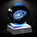 3D Galaxy Crystal Ball Night Light 3.15 inch Glass Ball Table Lamp by Brightdeer
