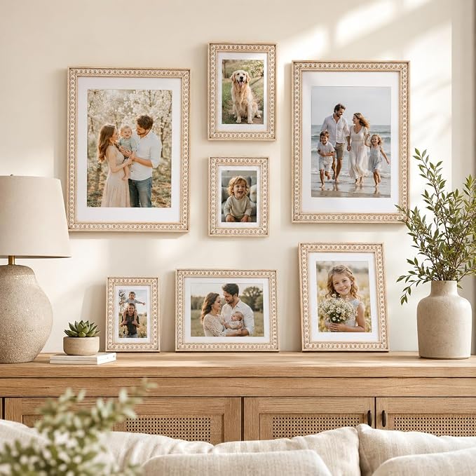 Solid Wood 5x7 Picture Frame Beaded Frame - Image 7