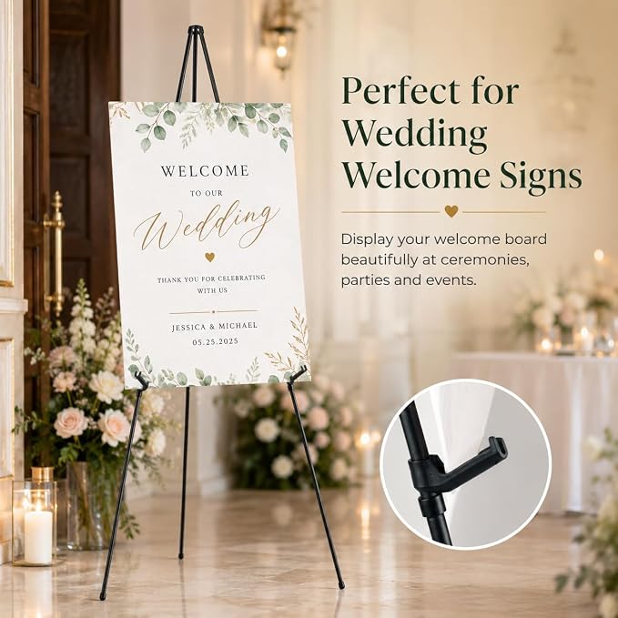 RRFTOK 4 Pack 63 in Sign Easel Stands, Instant-Fold Tripods - Image 2