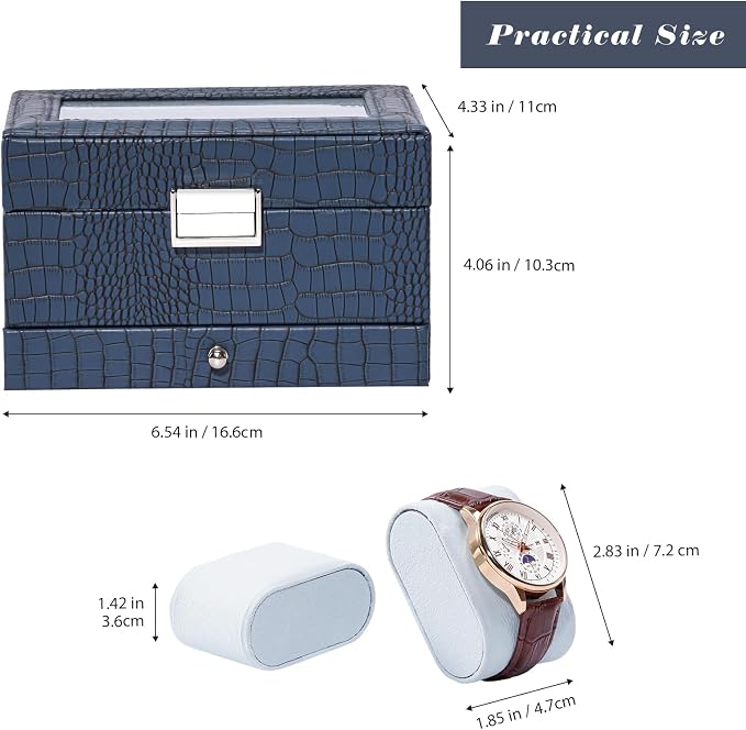 ProCase Watch Box, 3 Slot Watches Display Case - Image 5