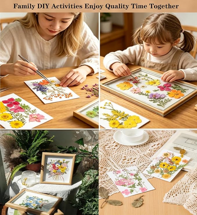 Dried Flowers, Resiners 80Pcs（Trending Colors） Pressed Flowers - Image 5