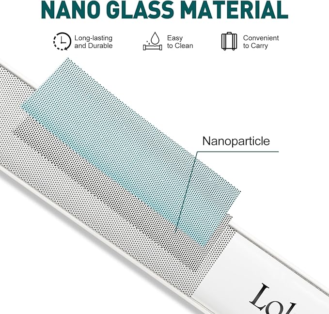 Glass Nail Shiner,Upgrade Nano Glass Nail Files &Nail Buffers Polisher Professional Crystal Manicure Tools Kit for Natural Nail, Great for Home Salon or Travel Use