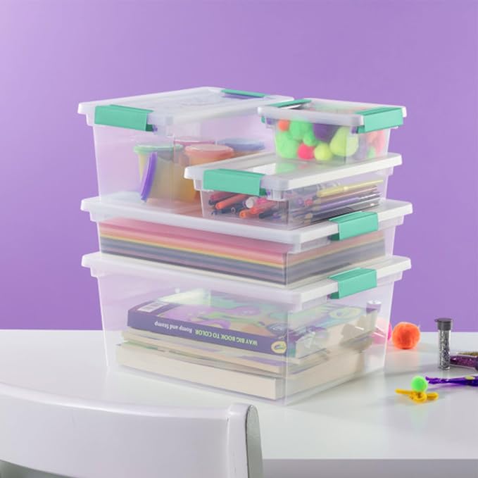 Sterilite 18-Pack Clip Box, Stackable Clear Plastic Bins - Image 6
