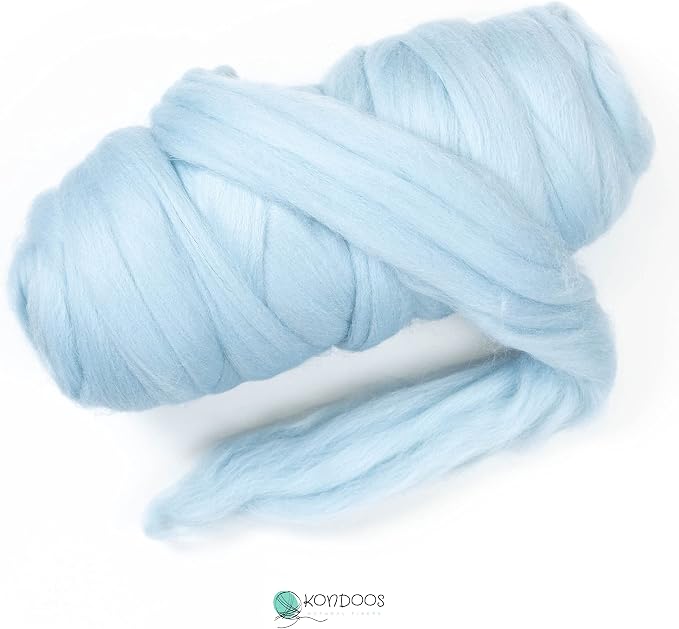 Colored Natural Wool roving, 1 lb. Best Wool - Image 2