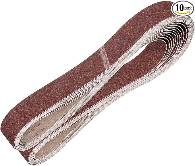 HARFINGTON 2 x 72 Inch Sanding Belts, 10 Pcs 40 Grits Aluminum Oxide Abrasive Belt Sander File Belt for Woodworking, Metal Polishing, Knife Sharpener