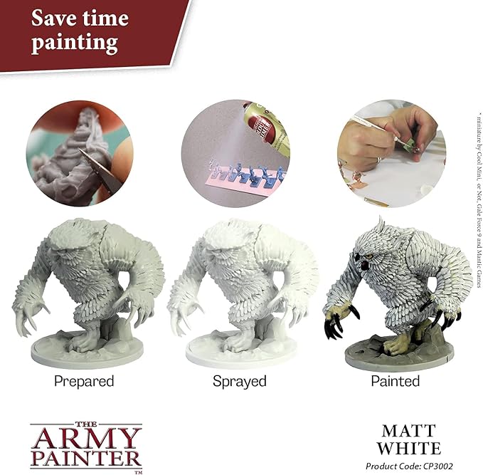 The Army Painter Color Primer, Matt White, 13.5oz - Image 4
