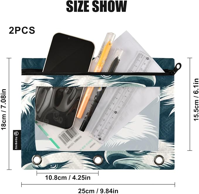 Custom Eagles Head Pencil Pouch - Image 3