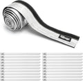 Heat Shroud Aluminized Sleeving Heat Shield fuel line wire heat sleeve 1/2" I.D. x 10FT with 20 Pcs 3.9Inch Stainless Steel Cable Metal Zip Ties