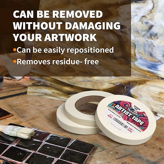 3 Pack White Artist Tape - Image 3