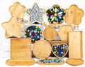 Lanyani 10pcs Wooden Assorted Shapes Mosaic Bases by LanyaniArtGlassMosaics