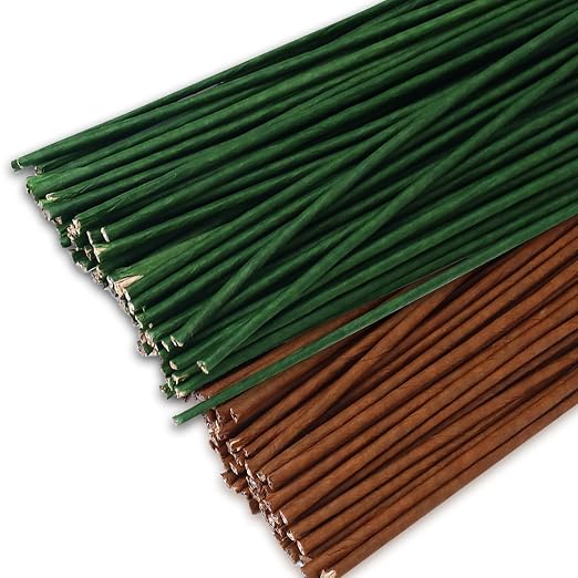 80Pcs Floral Wire, 30cm/11.8in Length 3mm/0.12in Diameter Floral Stems by Unknown