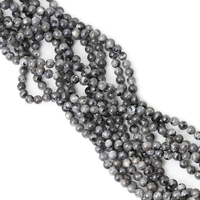 60PCS 6mm Natural Black Labradorite Gemstone Round Loose Beads Crystal Energy - Image 4