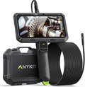 Anykit Endoscope Camera with Light,1080P Dual Lens Endoscope，6" IPS Screen Borescope, Plumbing Snake Inspection Camera with Split Screen, 32GB Card, Plumbing Snake Camera for Home (16.5FT)