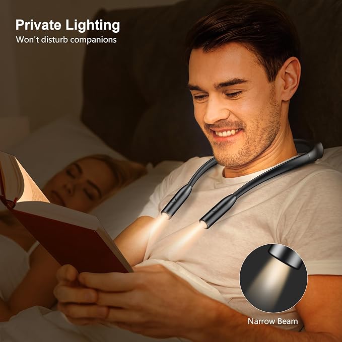 Gritin Book Light, Eye Caring 3 Colors & Dimmable Brightness Reading Light | - Image 6