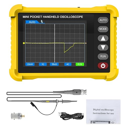 Mini Handheld Oscilloscope Kit,Pocket Portable Oscilloscope 2.5MS/s Sampling Rate,500KHz Bandwidth, 2.8 inch TFT，Type-C,Trigger Function Auto/Nomal/Single