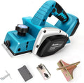 Cordless Handheld Planer for Makita 18V Battery, 15000 RPM Power Wood Planer, 3-1/4 Inch Brushless Power Planer for Woodworking, Carpenter Home DIY(No Battery)