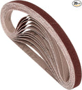 20 Pcs Sanding Belts 1/2 x 12 Inch 120 Grit Aluminum Oxide Abrasive Sandpaper for Belt Sander Metal Grinding Wood Working Weld Rust Removal