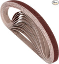5 Pcs Sanding Belts 3/8 x 21 Inch 120 Grit Aluminum Oxide Abrasive Sandpaper for Belt Sander Metal Grinding Wood Working Weld Rust Removal