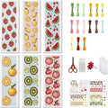 FREEBLOSS 6 Set Cross Stitch Bookmark Kit Stamped Cross Stitch Kit | Refreshing by FreeandCreativeCraftsArt