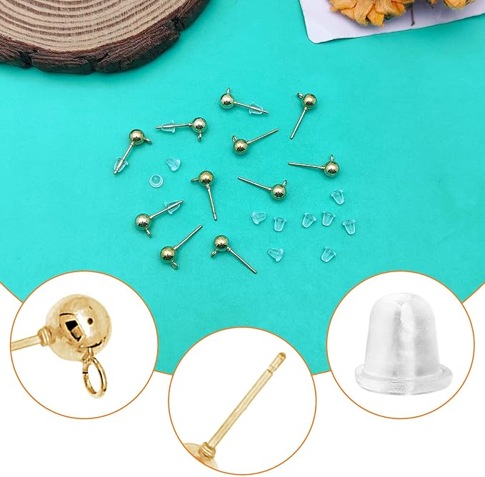 320Pcs Ball Post Earring Studs Set - Image 7