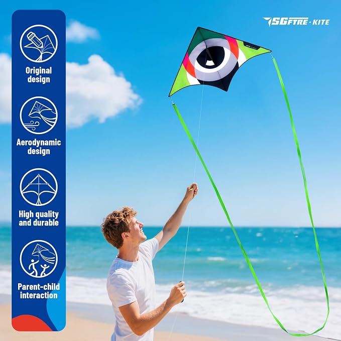 Delta Kite Set for Kids and Adults, Extremely Easy to Launch for Beginners - Image 6