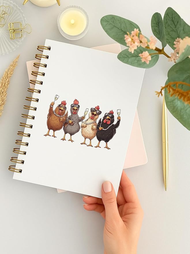 BitKan Funny Chickens Spiral Notebooks - Image 3