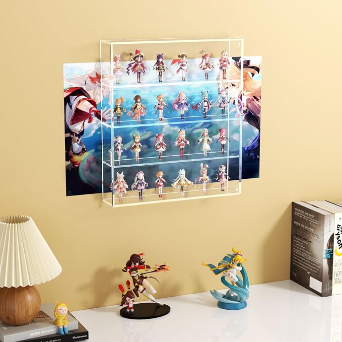 NIUBEE Acrylic Display Case for Figures: Dustproof Clear Mini Funko Case - Image 6