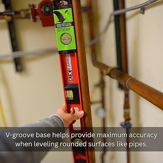 Kapro - 150-80 Semi-Professional I-Beam with Plumb Site Level - Features Horizontal Vial and Dual-View Plumb Site - Aluminum - 48 Inch