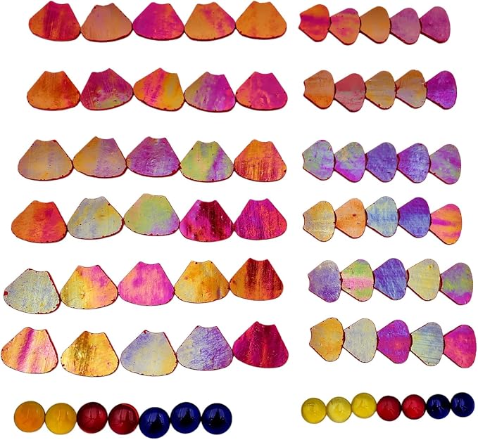 Esweny 12 Flower Stained Glass Mosaic Tiles - Image 6