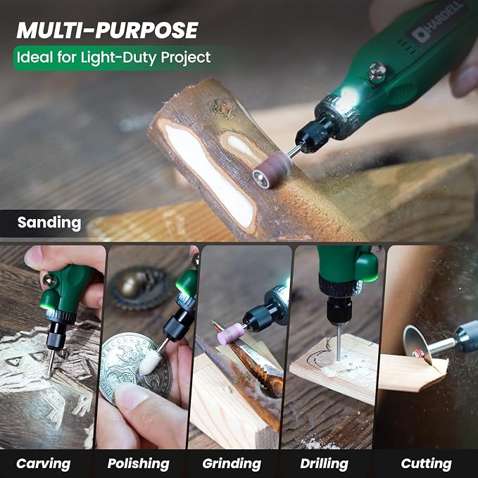 HARDELL Mini Cordless Rotary Tool, 5-Speed Rotary Tool Kit - Image 7