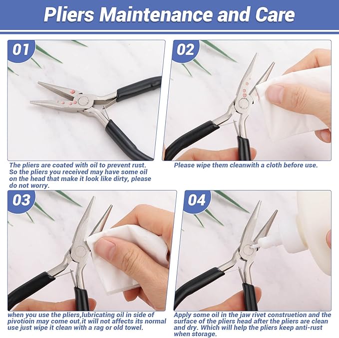 shynek 10 Pieces Jewelry Pliers Tools Set, Jewelry Making Tools Include 8 - Image 6