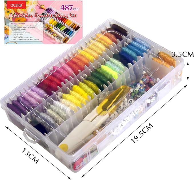 400+Pcs Friendship Bracelet String Kit String Bracelet Making Kit - Image 4
