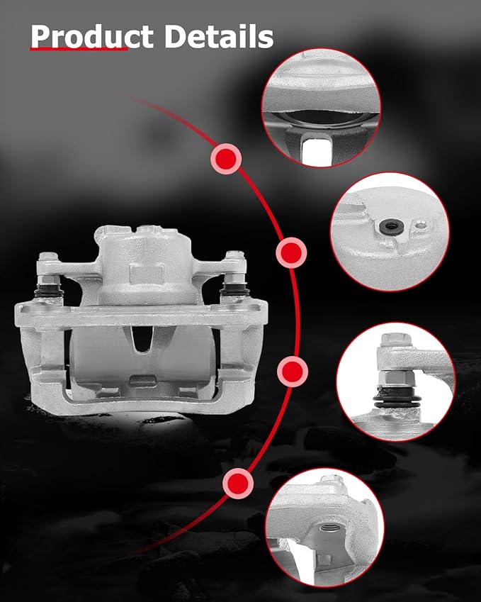 cciyu Front Left & Right Brake Calipers Assembly w/Bracket 19B3194 19B3195 For Pontiac For Vibe,For Scion For iM/For tC,For Toyota For Corolla iM/For Matrix/For Mirai/For RAV4