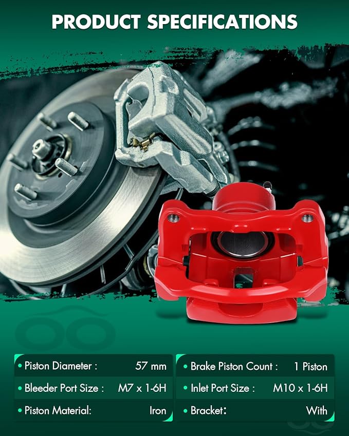 SCITOO 19B2698 19B2699 Front Left & Right Disc Brake Calipers Assembly w/Bracket For Pontiac For Vibe 2003-2008,For Toyota For Corolla 2003-2008,For Toyota For Matrix 2003-2008 Driver & Passenger Side