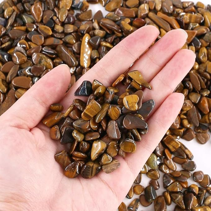 Decorative Rocks, 1 Lb/460g Tiger's Eye Stones Irregular Gem Pebbles Quartz - Image 6