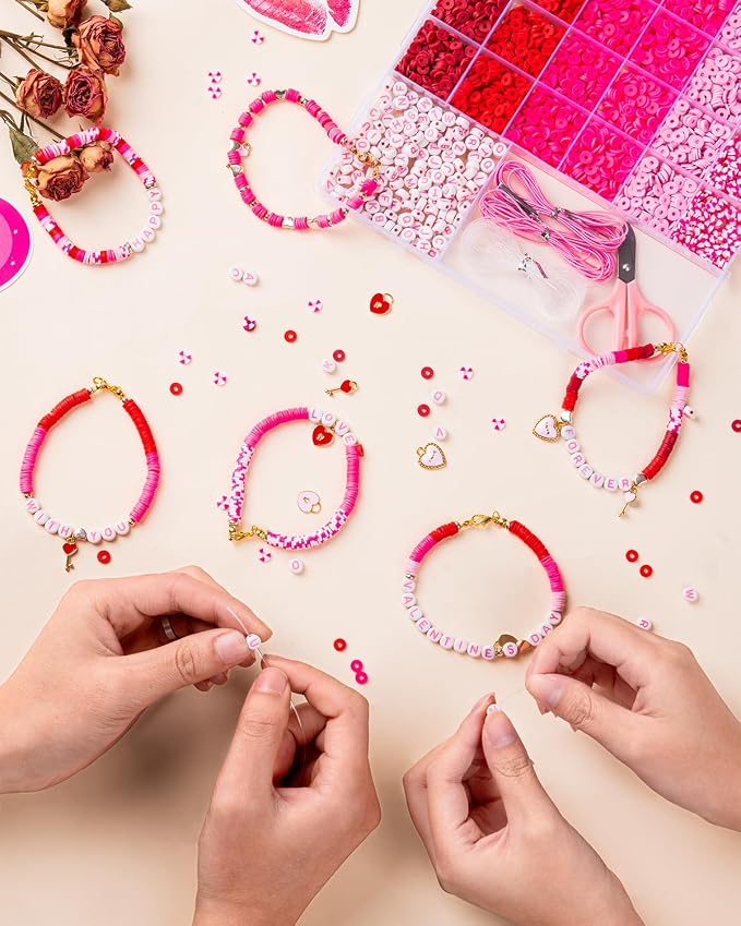 Goldwise Valentine's Day Friendship Bracelet Kit, Jewelry Making Kit - Image 3