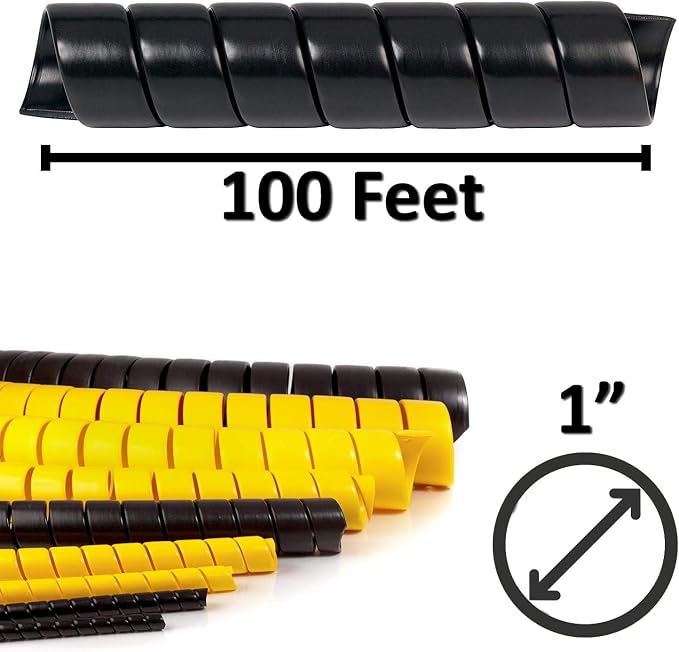 Electriduct 1 Inch Heavy Duty Spiral Wrap HDPE Flexible Plastic Cable Sleeve - Image 3