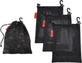 Mesh Foraging Bags with Clip, 4 Pack Drawstring & Toggle Closure Foraging Pouch by CoverGeny