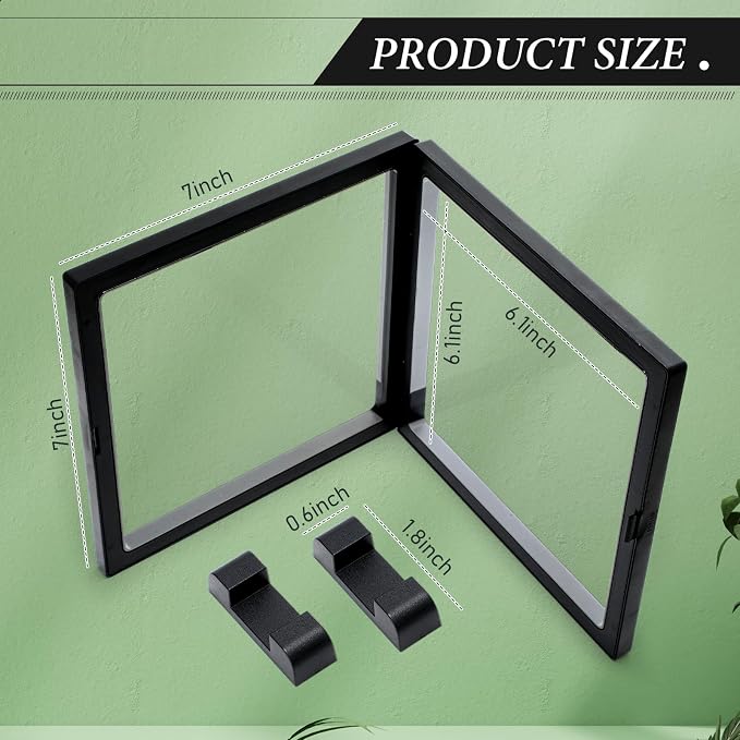 Harloon 12 Pcs 3D Floating Display Case Floating Frame Display Holder Stand - Image 2