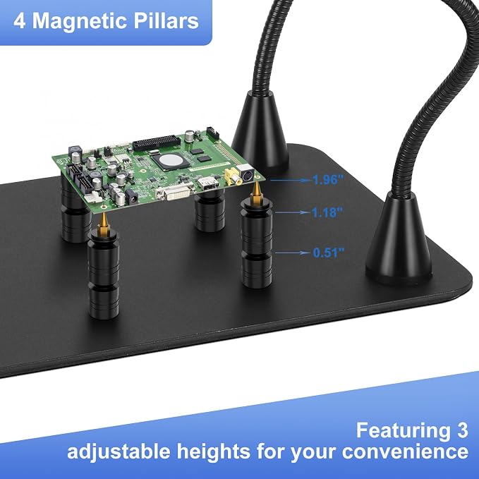 Drdefi Magnetic Helping Hands Soldering Station 12X Magnifying Lamp Large Base - Image 6