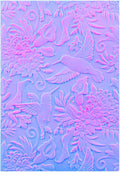 3D Embossing Folder for Card Making Hummingbird and Flowers Plastic Embossing by CYFUNDESIGN