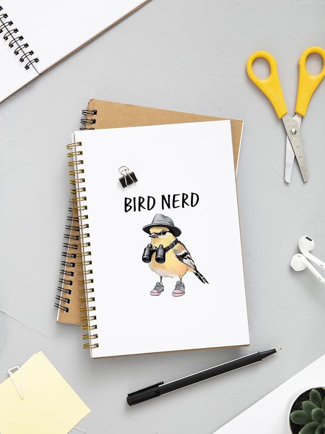 Funny Bird Nerd Spiral Notebooks, Cute Birds Watching Journal, Birds Lovers - Image 3