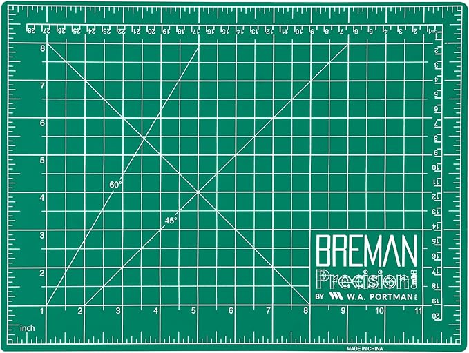 Breman Precision 9x12 Inch Self Healing Cutting Mat – 2-Sided 5-Ply PVC by WAPortman