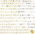 352 Pcs Assorted Charms for Jewelry Making, Mixed Enamel KC Gold Alloy Letter by Unknown