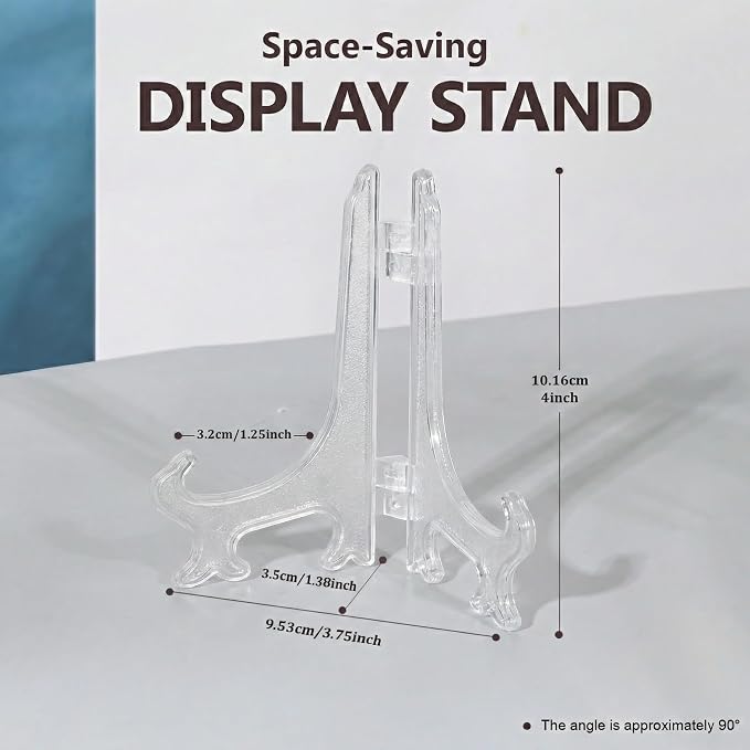 Artliving 4 Inch Clear Plastic Easels or Stand/Plate Holders to Display - Image 2
