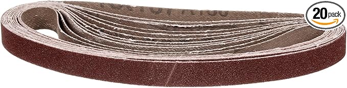 1/2 x 12 Inch Sanding Belt, 20 Pcs 150 Grit Knife Sharpener Belts Work Sharpening for Belt Sander Knife Carving Tool Metal Working