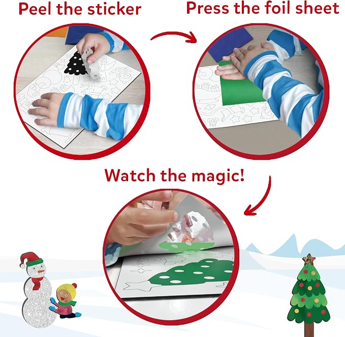 Skillmatics Foil Fun – Christmas Magic, Mess-Free Holiday Art & Craft Kit | DIY - Image 5