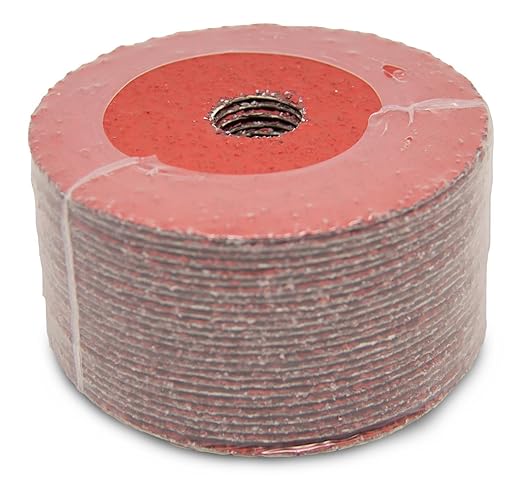 Benchmark Abrasives 4 1/2 Inch Sanding Discs Ceramic Resin Fiber Grinding Disc for Grinding, Stripping on Wood, Fiberglass, Metal, 7/8" Arbor Angle Grinder Sanding Disc, 25 Pack - 80 Grit